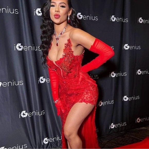 Sherri Hill Custom Designed Red formal dress /
Prom - Picture 2 of 4